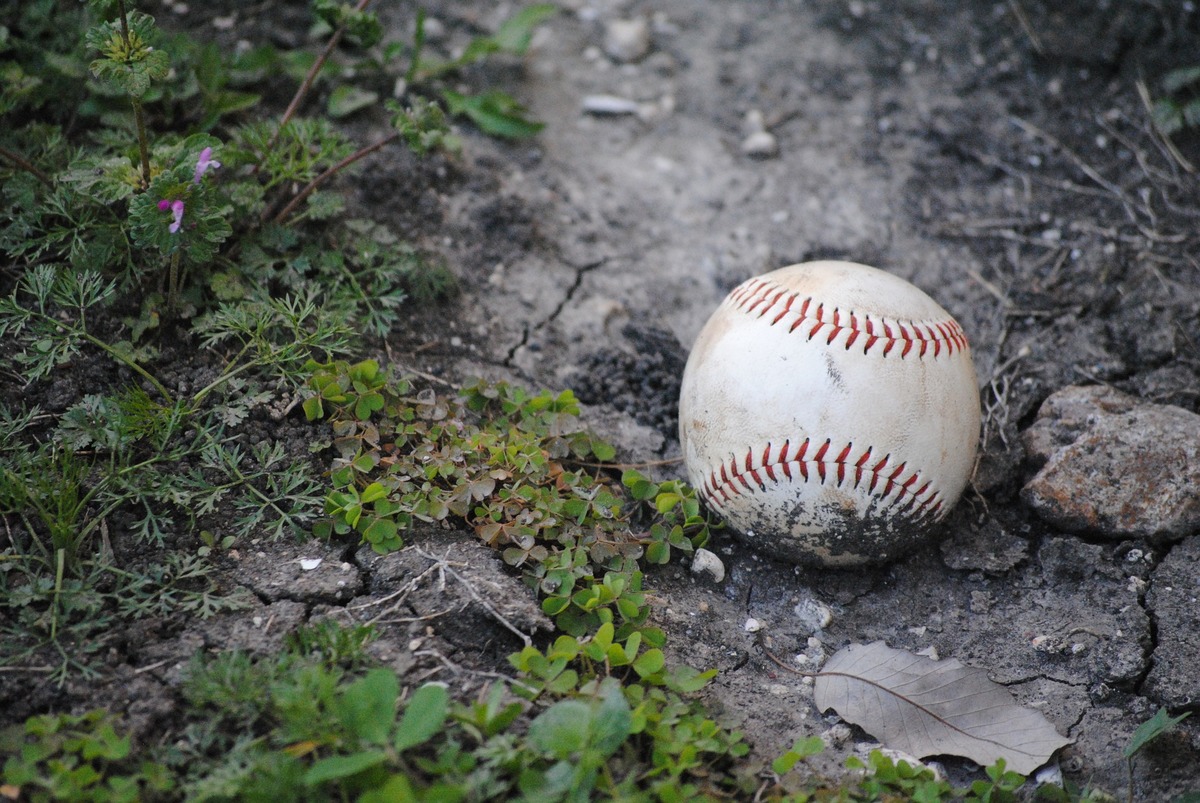 baseball on the ground