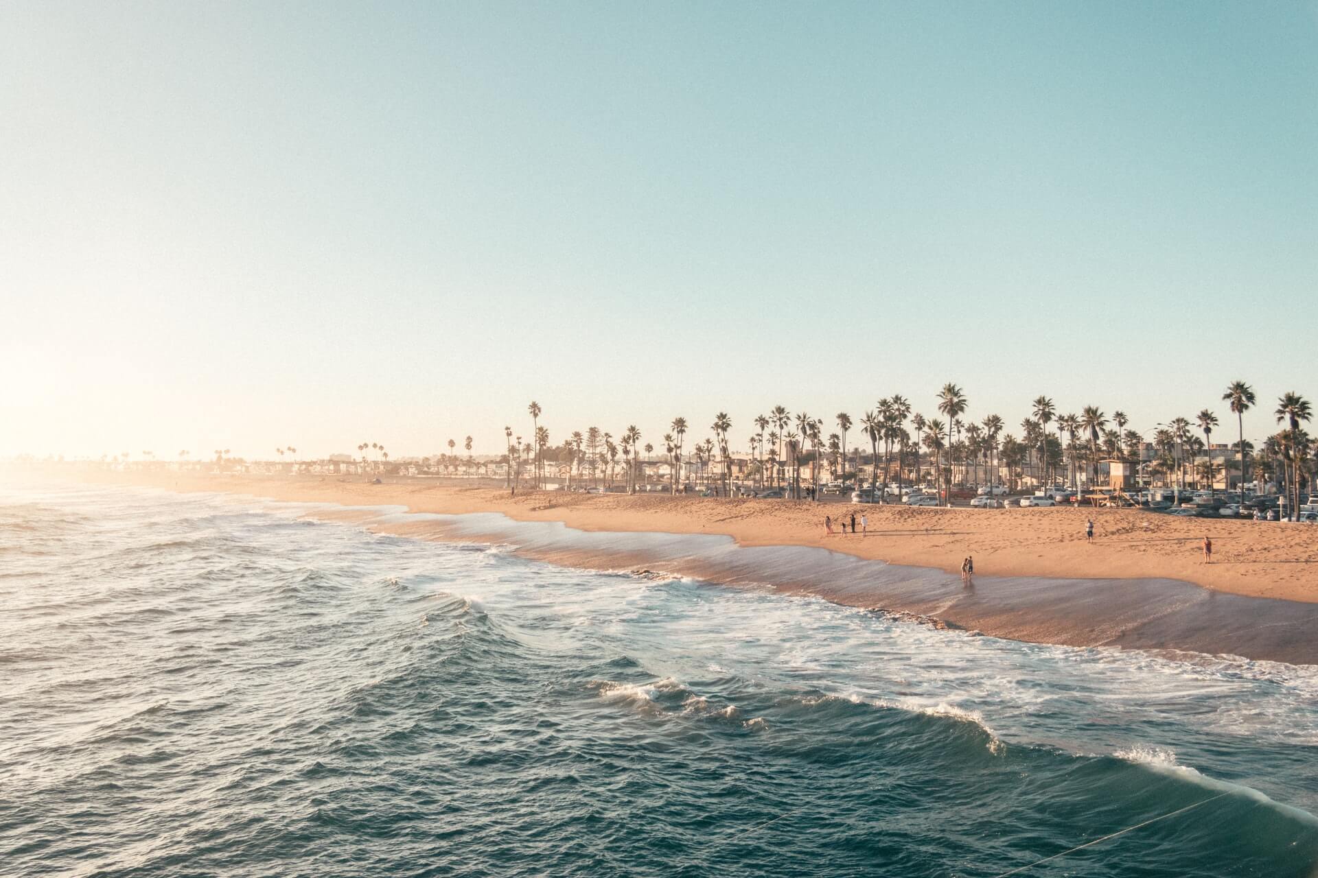 A beach in California, USA.
