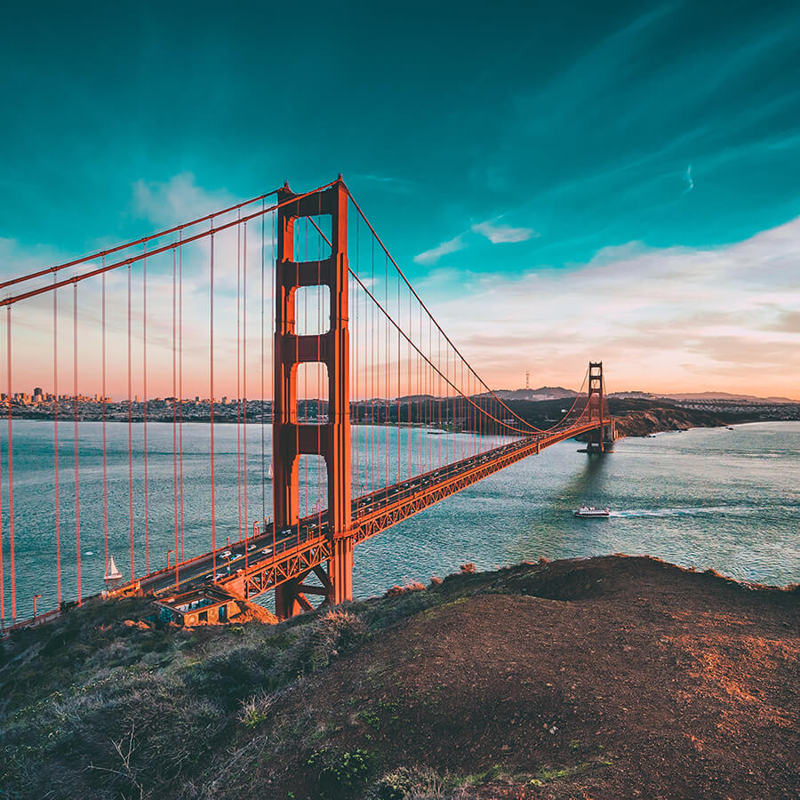 The Golden Gate Bridge, San Francisco.