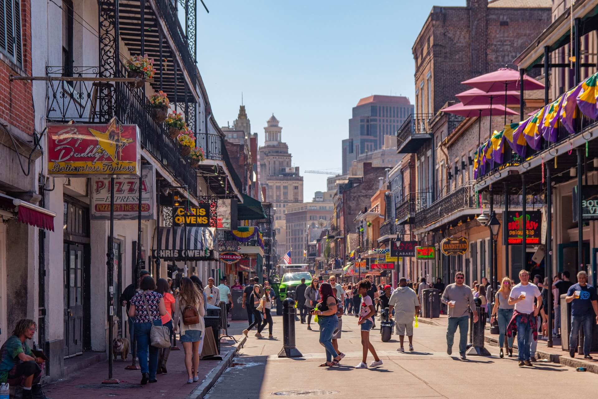 Bourbon Street in New Orleans, U.S.
